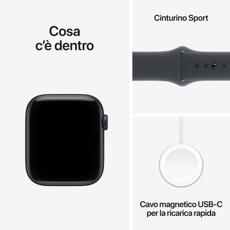 Apple Watch SE 3 GPS 44mm Alluminio Mezzanotte Sport Band