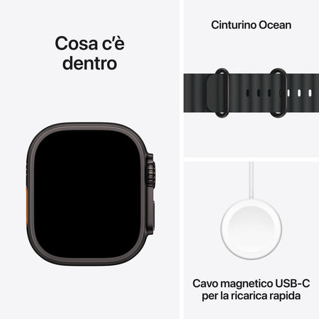Apple Watch Ultra 3 GPS Cellular 49mm Titanio Nero Ocean Nero