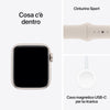 Apple Watch SE GPS + Cellular 40mm Alluminio Galassia Cinturino Sport M/L