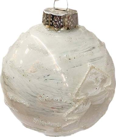 7 Palline per albero di natale in vetro bianco e glitter da Ø 8 cm pendaglio decorato Casa e cucina/Decorazioni per interni/Addobbi e decorazioni per ricorrenze/Decorazioni natalizie/Addobbi e decorazioni/Palle e palline MagiediNatale.it - Altamura, Commerciovirtuoso.it