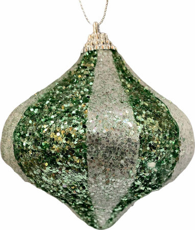 7 Palline per albero di natale verde e bianco con glitter da Ø 10 cm pendaglio decorato Casa e cucina/Decorazioni per interni/Addobbi e decorazioni per ricorrenze/Decorazioni natalizie/Addobbi e decorazioni/Palle e palline MagiediNatale.it - Altamura, Commerciovirtuoso.it