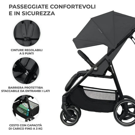 Passeggino TRIG 3 Kinderkraft-Grigio