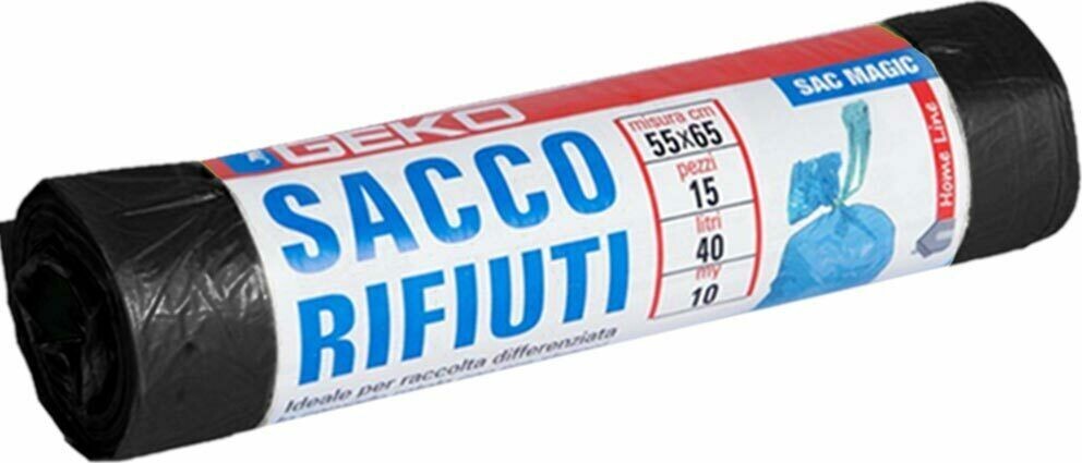 7 X Rotoli Sacchetti Buste Spazzatura 40lt 55x65cm Chiusura Laccetto Nero 105pz Casa, arredamento e bricolage > Pulizia e Bucato > Pattumiere Trade Shop italia - Napoli, Commerciovirtuoso.it