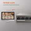 Switch Desktop 6 porte 10/100M con 4 Porte PoE 63W, TEF1106P-4-63W