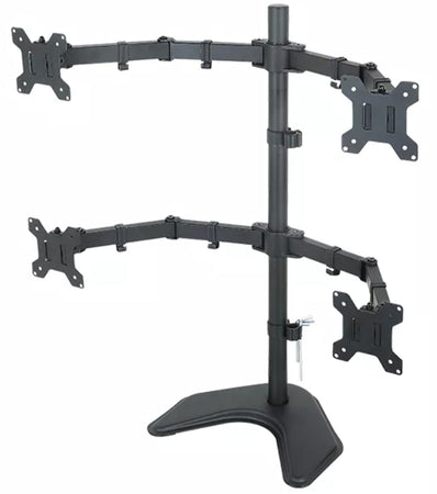 Supporto da Scrivania per 4 Monitor 13-27'' con base