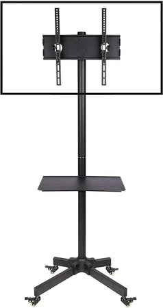 Supporto a Pavimento con Mensola Trolley TV LCD/LED/Plasma 23''-55''