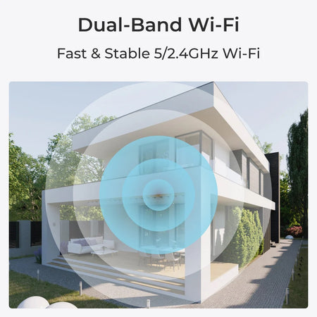 Telecamera di Sicurezza WiFi 4MP 2K da Esterno IP65 con Rilevamento di Persone e Veicoli, Serie E430