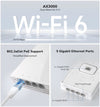 Punto di Accesso Wireless WiFi 6 Gigabit Dual Band AX3000 Poe con Supporto Mesh, a Muro, AP3000W