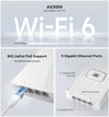 Punto di Accesso Wireless WiFi 6 Gigabit Dual Band AX3000 Poe con Supporto Mesh, a Muro, AP3000W