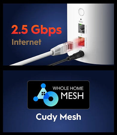 Sistema Wi-Fi 6 Mesh AX3000 2.5G Dual Band, M3000 Bianco 3pz