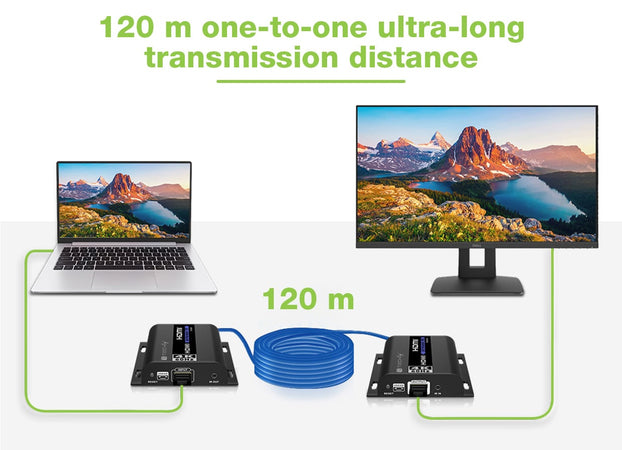 Extender HDMI 4K@60Hz con IR su Cavo Cat.6 fino a 120m