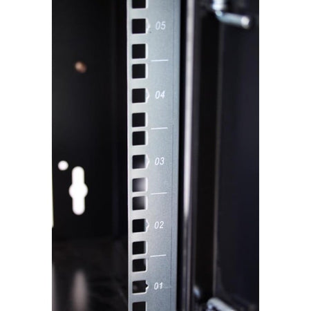 Armadio Rack 10'' a muro 6 unità con pannelli asportabili Grigio prof. 300 mm