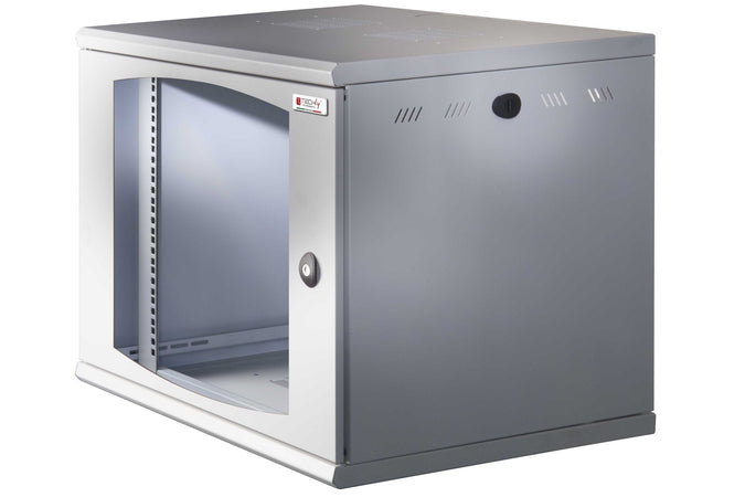 Armadio Rack 19'' a muro 10 unità sezione unica prof. 500mm Nero