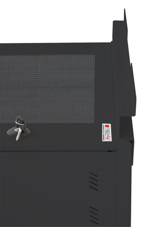 Armadio Rack 19'' ideale per Accumulatori Fotovoltaico 8U P600mm Nero