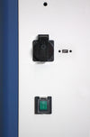 Carrello Stazione di Ricarica USB Ventilato per 30 Notebook/Tablet/Smartphone Bianco/Blu