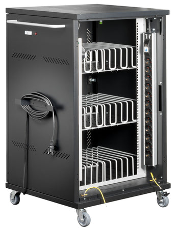 Carrello Stazione di Ricarica Ventilato 36 Notebook o Smartphone Nero