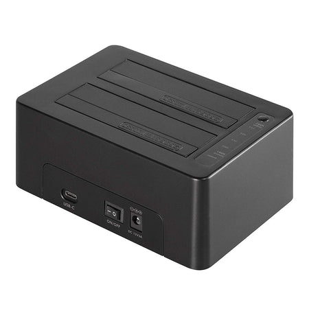 Docking Station USB3.2 Gen2 Doppio Slot HDD/SSD SATA da 2.5''/3.5'' Nero