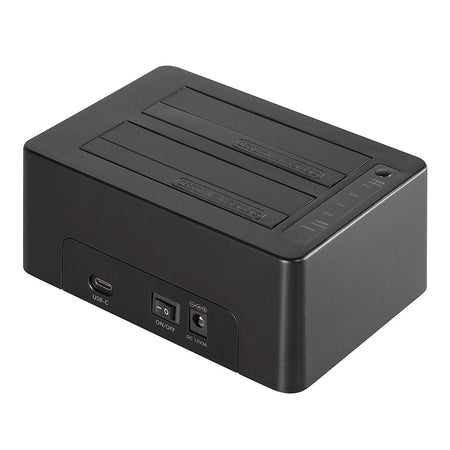 Docking Station USB3.2 Gen2 Doppio Slot HDD/SSD SATA da 2.5''/3.5'' Nero