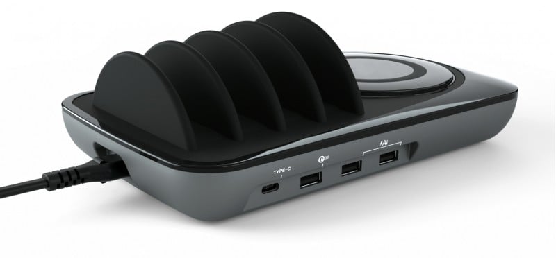 Docking Station USB 5 posti con Caricabatterie Wireless Removibile