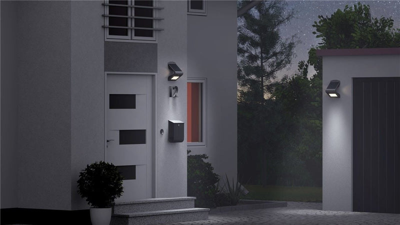 Lampada LED Solare a Muro 3,2W IP65 Sensore di Movimento Bianco