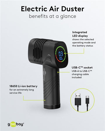 Kit di Pulizia Elettrico per PC Soffiatore ad Aria con 5 Ugelli Intercambiabili