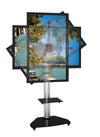Supporto a Pavimento con Mensola Trolley TV LCD/LED/Plasma 37-70'' Silver
