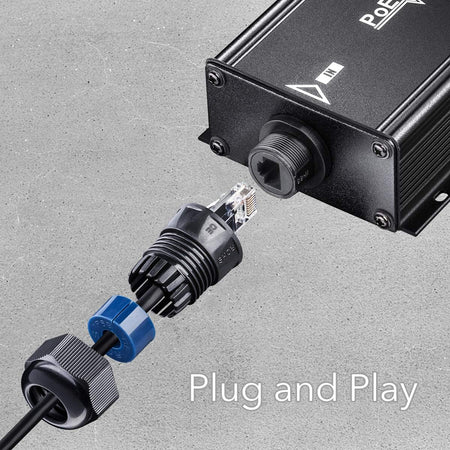 Extender Ripetitore PoE Gigabit da Esterno IP67 a 2 Canali, POE25