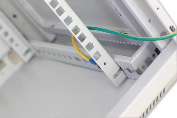 Armadio Rack 19'' a muro 15 unità due sezioni Grigio