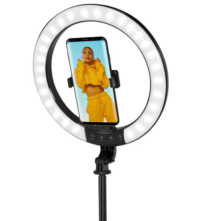 Luce LED 26RGB Anello 25cm con Treppiede Estensibile Selfie Stick