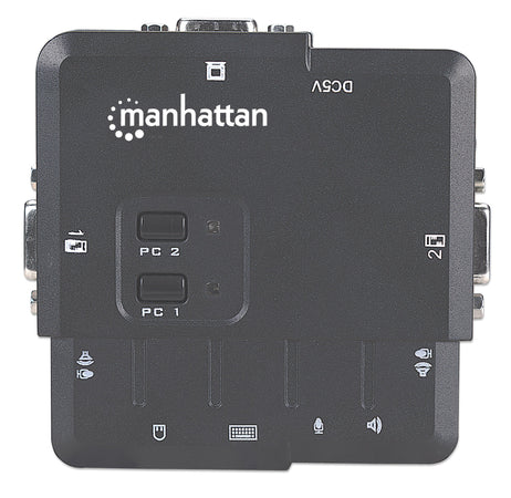 KVM Switch 2 Porte USB/Audio Nero