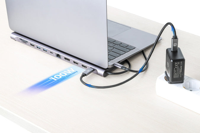 Docking Station USB-C 12-in-1 4K Triplo Monitor con MST