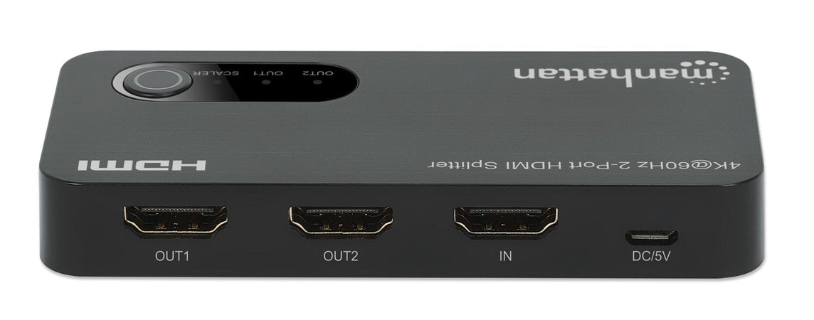 Splitter HDMI 4K@60Hz UHD 3D con LED 2 vie