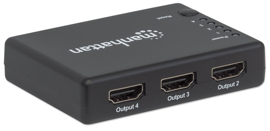 Splitter HDMI 4K UHD 3D con LED 4 vie