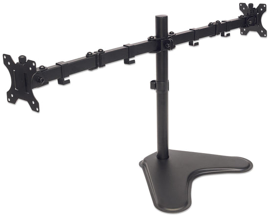 Supporto da Scrivania per 2 Monitor 13-32'' con Base e Doppio Snodo