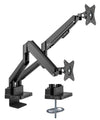 Supporto da Scrivania Doppio Monitor 17-32'' con Molla a Gas e Docking Station 8-in-1
