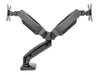 Supporto da scrivania in Alluminio per 2 Monitor 13-27'' con Molla a Gas
