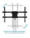 Carrello TV 37''-86'' Multimediale in Alluminio Regolabile in Altezza