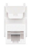 Frutto Keystone Slim Cat.6 per Cavo Rigido con Supporto Punch-Down 25 pz Bianco