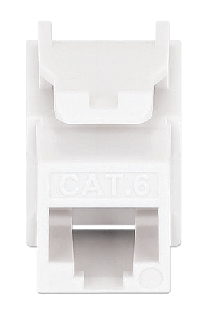 Frutto Keystone Slim Cat.6 per Cavo Rigido con Supporto Punch-Down 25 pz Bianco