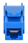 Frutto Keystone Slim Cat.6 per Cavo Rigido con Supporto Punch-Down 25 pz Blu