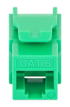 Frutto Keystone Slim Cat.6 per Cavo Rigido con Supporto Punch-Down 25 pz Verde