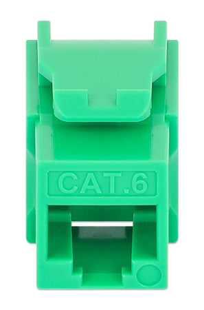 Frutto Keystone Slim Cat.6 per Cavo Rigido con Supporto Punch-Down 25 pz Verde