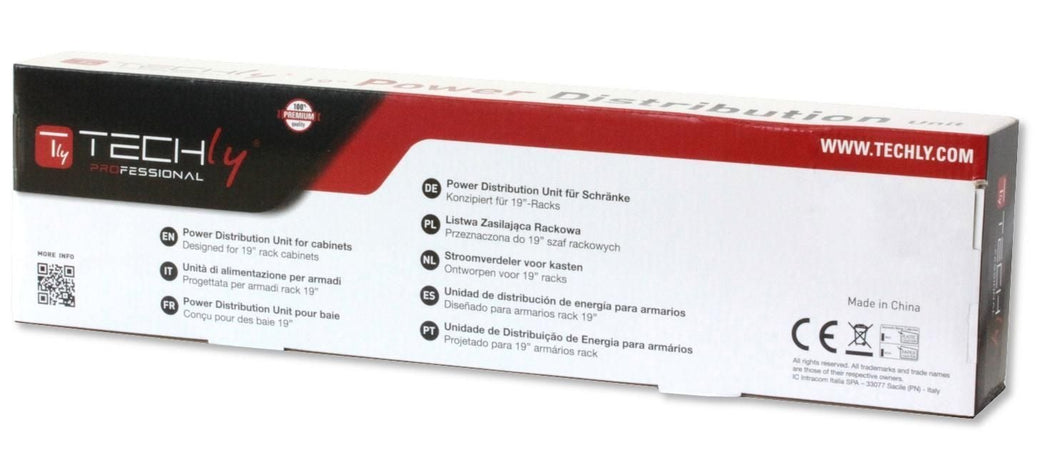 Multipresa 8 Posti da Rack 19'' con Interruttore Spina Italiana Cavo 3 metri 1,5U