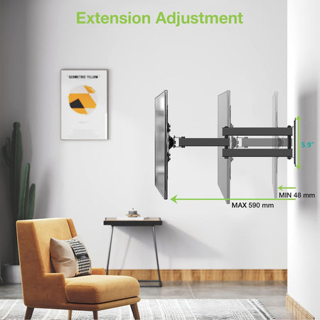 Supporto a Muro Ultra Slim per TV LED LCD 23-55'' Nero