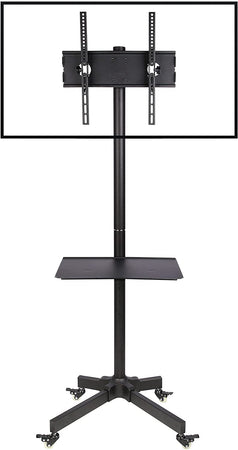 Supporto a Pavimento con Mensola Trolley TV LCD/LED/Plasma 23''-55''