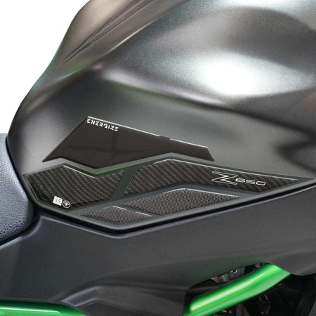 Adesivi 3D Protezioni Laterali serbatoio compatibili con Kawasaki Z650 2023-2025