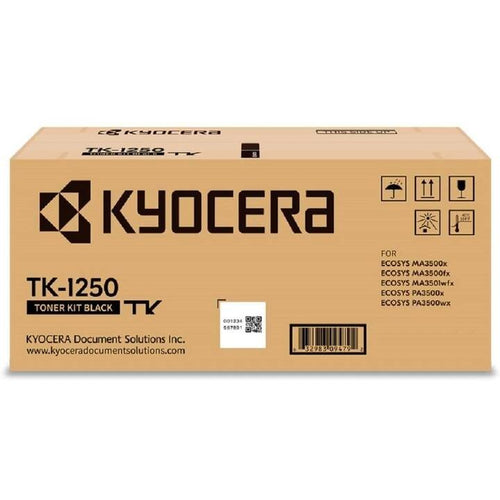KYOCERA TK-1250 Toner nero per ECOSYS PA3500x/wx e ECOSYS MA3500x/fx/wfx 3.000 pag