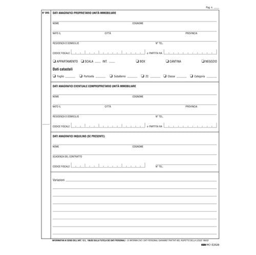 Registro Anagrafica Condominiale 297X210Mm 48Pag E2528