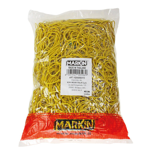 Elastico Gomma Giallo D150 Sacco Da 1Kg Markin