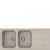 Smeg Lavello Reversibile Due Vasche E Gocciolatoio Avena Lz116av2